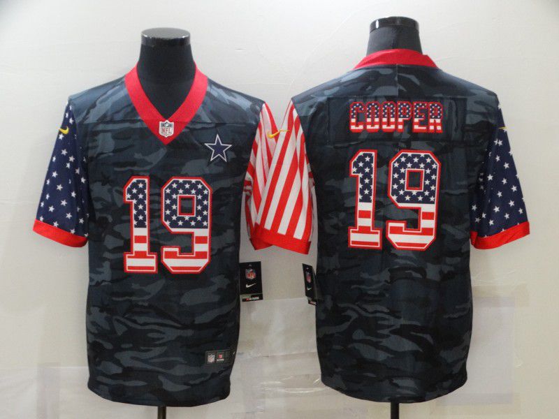 Men Dallas Cowboys #19 Cooper Camouflage national flag Nike Limited NFL Jersey